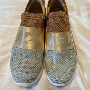 APL Metallic Gold and Silver Slip-On Shoes